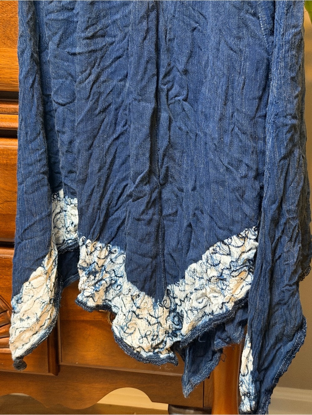 India Boutique Plus Size Sleeveless Embroidered Tank Dress with Embroidered Hem - Picture 3 of 6